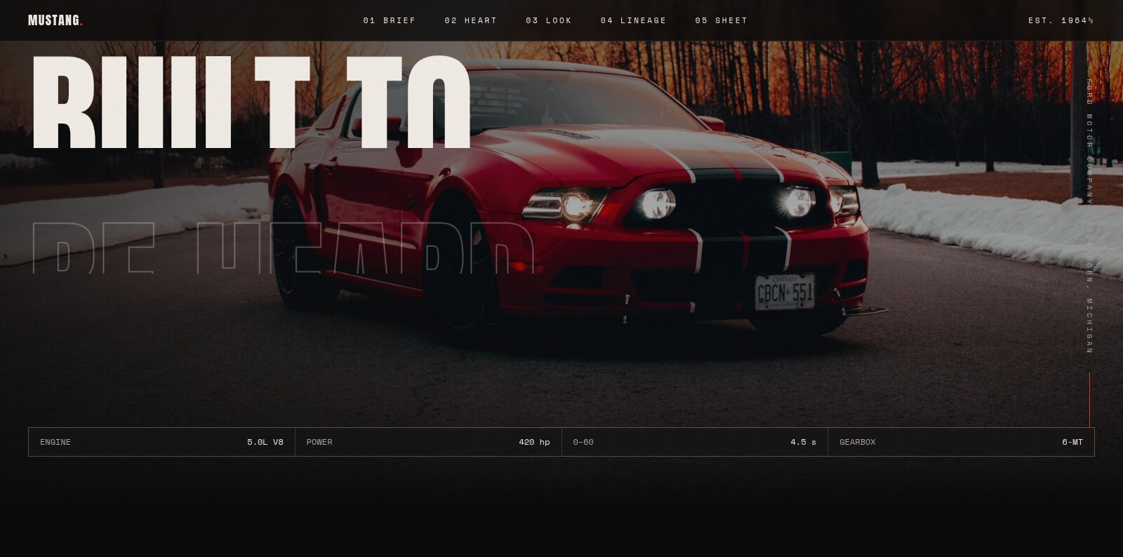 Mustang GT 5.0 — Race Red
