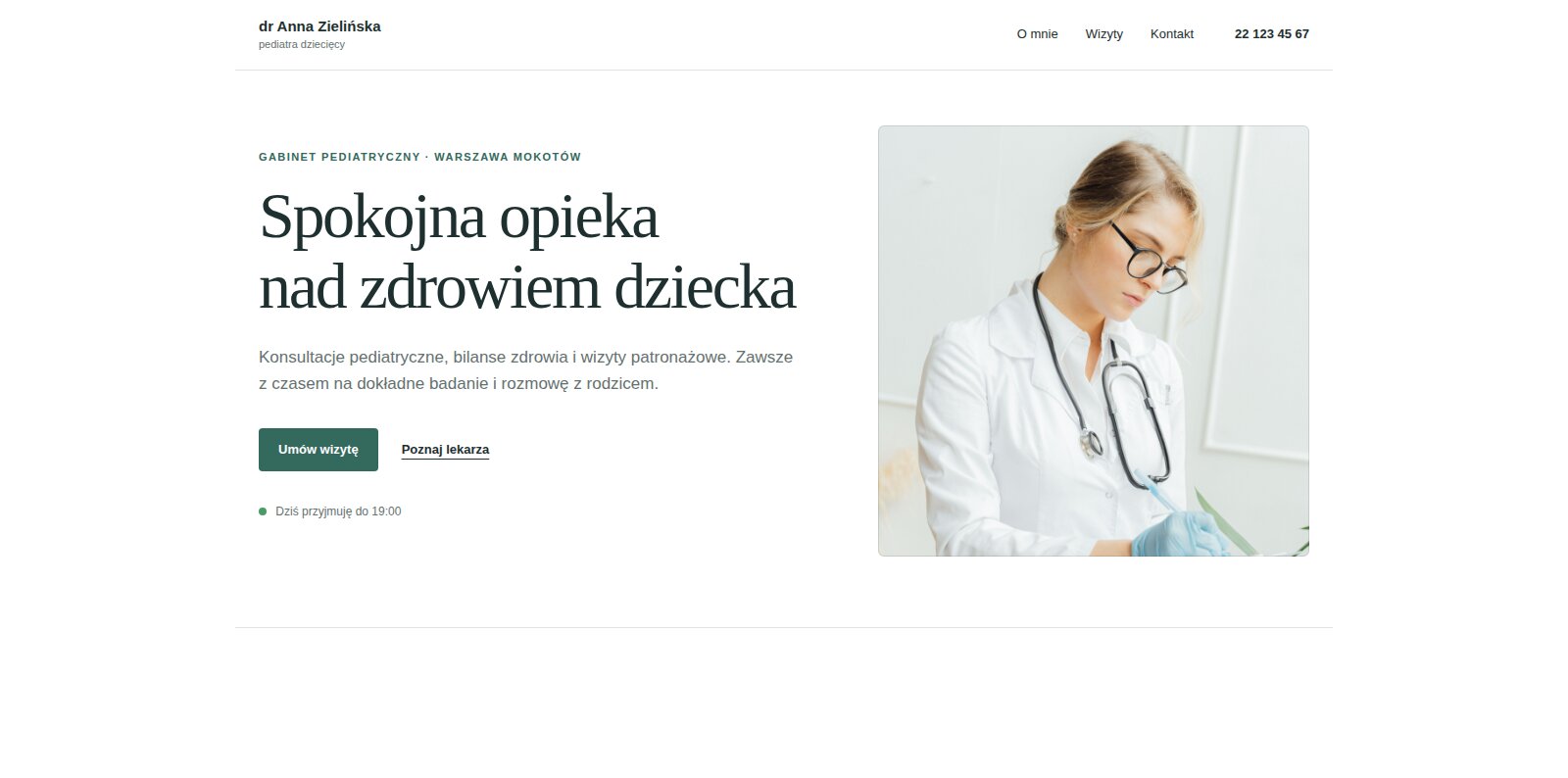 dr Anna Zielińska — pediatra