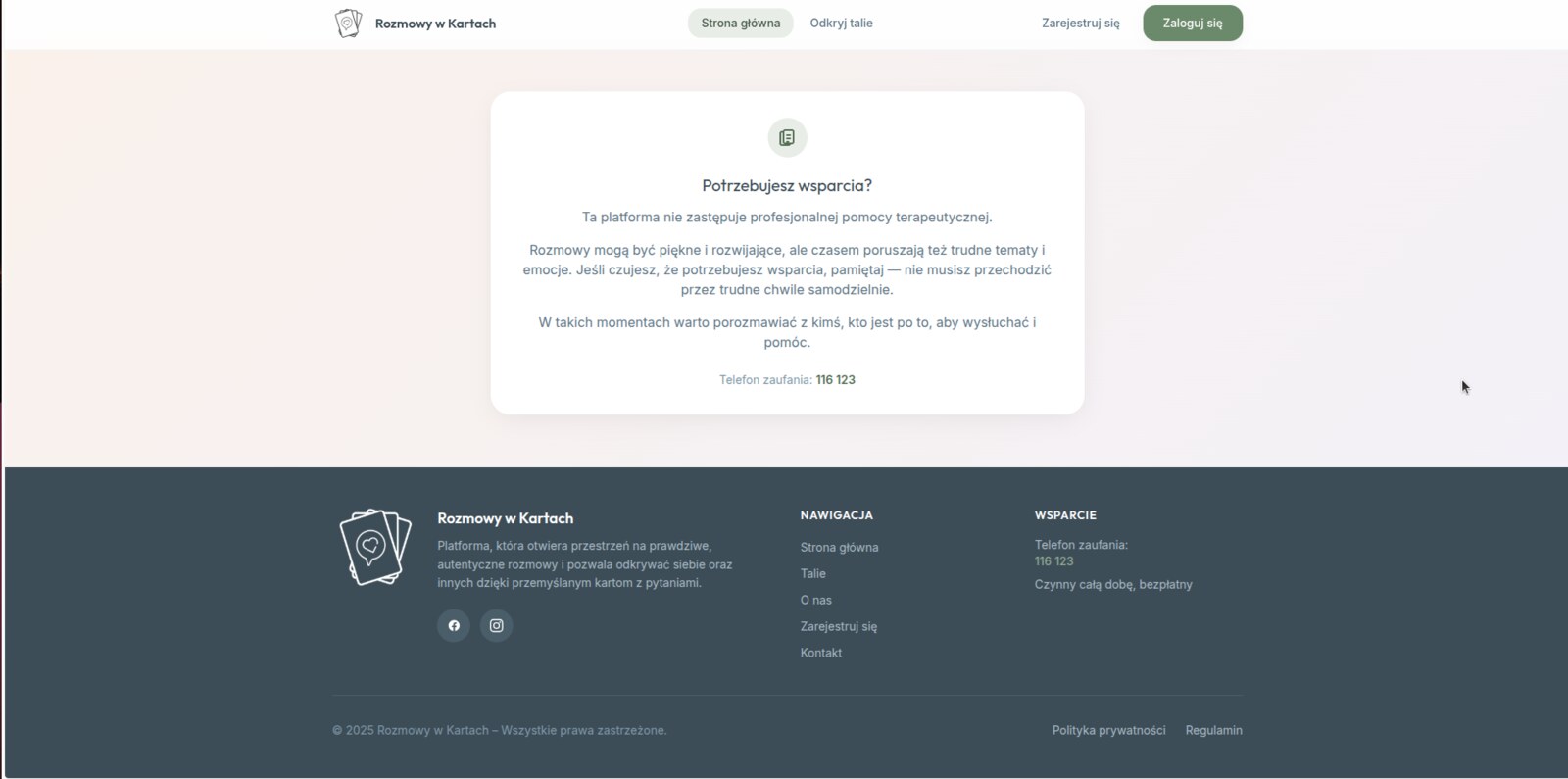 rozmowywkartach.pl — zrzut 3